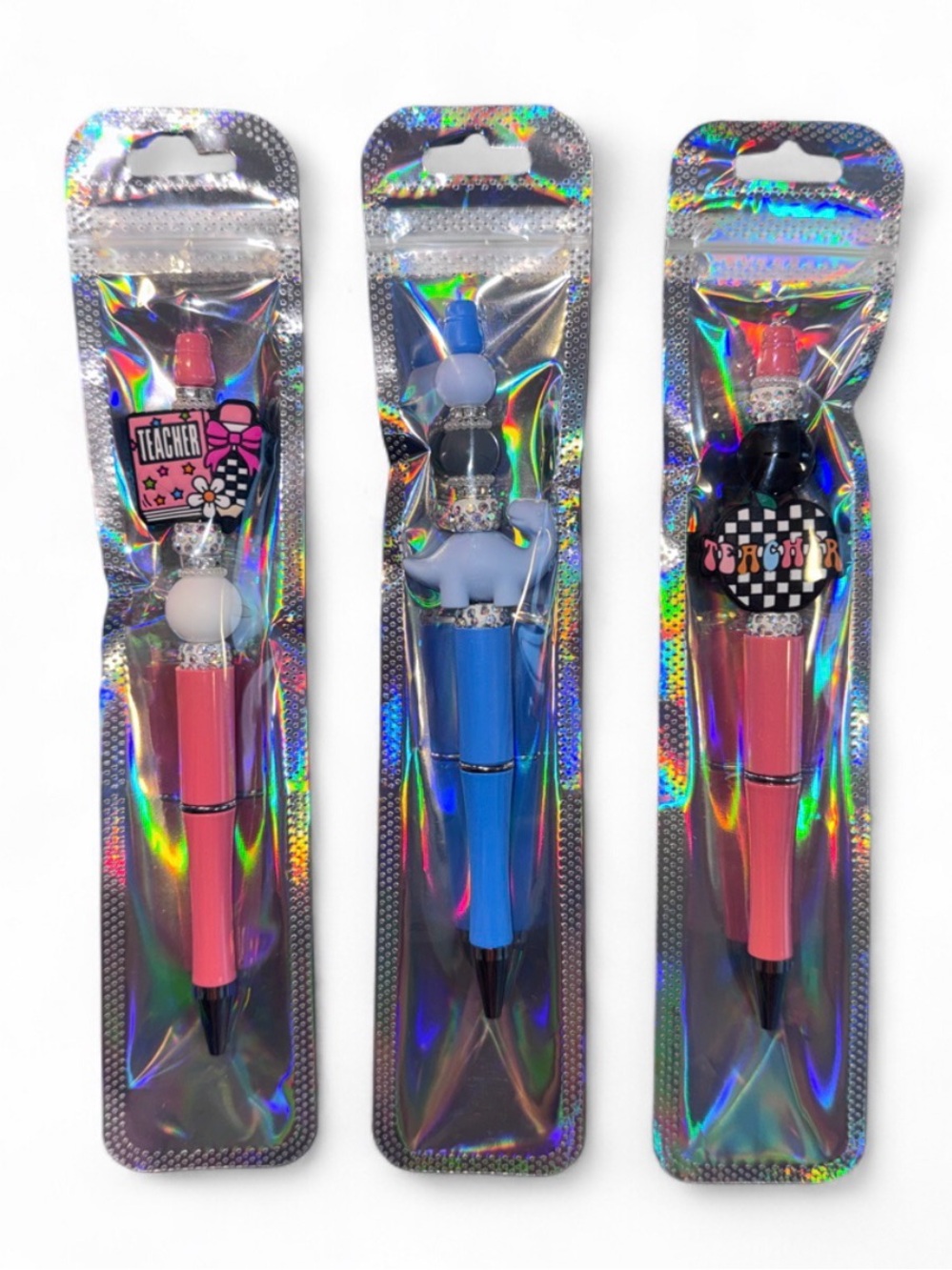 NWT Ball Point Beaded Pens Buy 2 Get 1 FREE + 3 Ink Refills